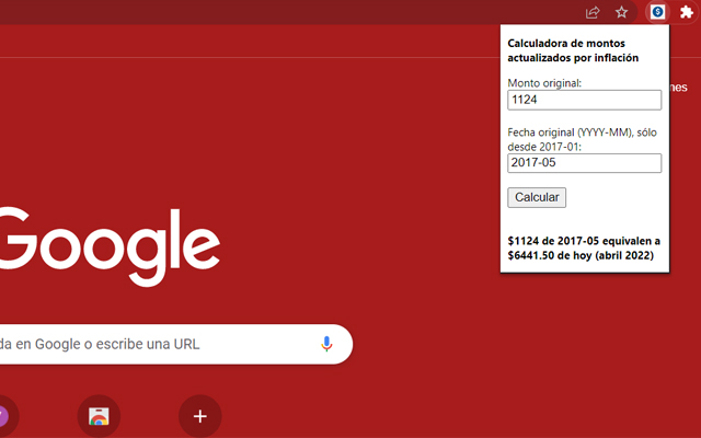 Precios Ajustados por Inflación (Argentina) from Chrome web store to be run with OffiDocs Chromium online Precios Ajustados por Inflación (Argentina) from Chrome web store to be run with OffiDocs Chromium online