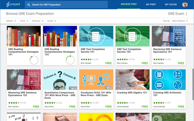 PrepEd GRE Exam Preparation from Chrome web store to be run with OffiDocs Chromium online PrepEd GRE Exam Preparation from Chrome web store to be run with OffiDocs Chromium online