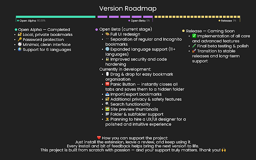 Private Bookmark Locker from Chrome web store to be run with OffiDocs Chromium online Private Bookmark Locker from Chrome web store to be run with OffiDocs Chromium online