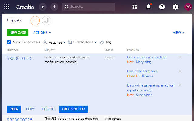 Problem management helper for Creatio from Chrome web store to be run with OffiDocs Chromium online Problem management helper for Creatio from Chrome web store to be run with OffiDocs Chromium online