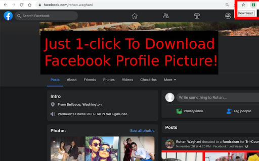 Profile Picture Downloader for Facebook™ from Chrome web store to be run with OffiDocs Chromium online Profile Picture Downloader for Facebook™ from Chrome web store to be run with OffiDocs Chromium online