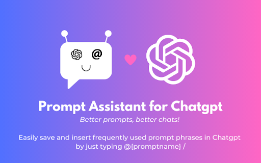 Prompt Assistant for Chatgpt from Chrome web store to be run with OffiDocs Chromium online Prompt Assistant for Chatgpt from Chrome web store to be run with OffiDocs Chromium online