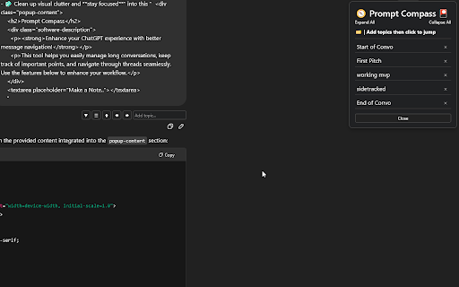 Prompt Compass ChatGPT Chat Collapse from Chrome web store to be run with OffiDocs Chromium online Prompt Compass ChatGPT Chat Collapse from Chrome web store to be run with OffiDocs Chromium online