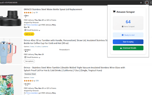 ProScan Amazon Product Scraper from Chrome web store to be run with OffiDocs Chromium online ProScan Amazon Product Scraper from Chrome web store to be run with OffiDocs Chromium online