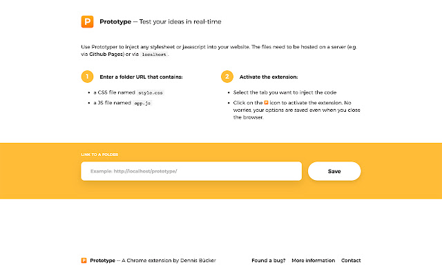 Prototype Inject new code in your websites from Chrome web store to be run with OffiDocs Chromium online Prototype Inject new code in your websites from Chrome web store to be run with OffiDocs Chromium online