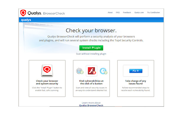 Qualys BrowserCheck for Mac OSX from Chrome web store to be run with OffiDocs Chromium online Qualys BrowserCheck for Mac OSX from Chrome web store to be run with OffiDocs Chromium online