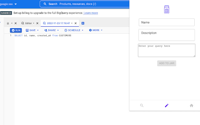 QueryJar from Chrome web store to be run with OffiDocs Chromium online QueryJar from Chrome web store to be run with OffiDocs Chromium online