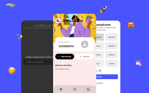 Radiance Lightlink wallet. from Chrome web store to be run with OffiDocs Chromium online Radiance Lightlink wallet. from Chrome web store to be run with OffiDocs Chromium online