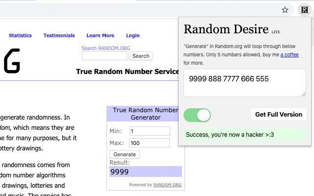 Random Desire from Chrome web store to be run with OffiDocs Chromium online Random Desire from Chrome web store to be run with OffiDocs Chromium online