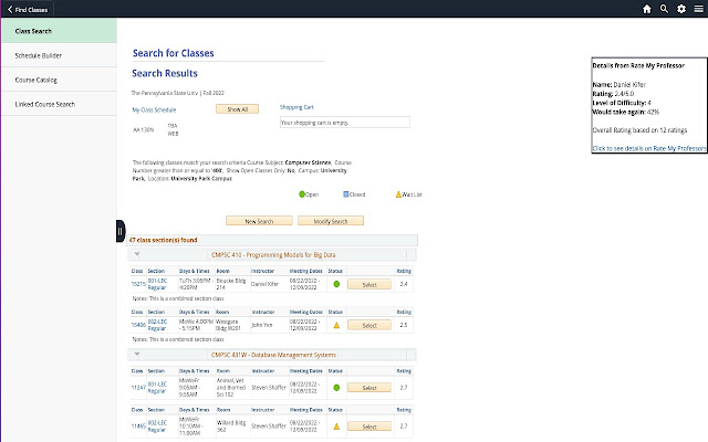 Rate My Professor Penn State from Chrome web store to be run with OffiDocs Chromium online Rate My Professor Penn State from Chrome web store to be run with OffiDocs Chromium online