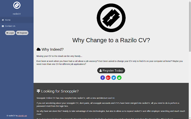 raziloCV Cloud CV (Resume) System from Chrome web store to be run with OffiDocs Chromium online raziloCV Cloud CV (Resume) System from Chrome web store to be run with OffiDocs Chromium online