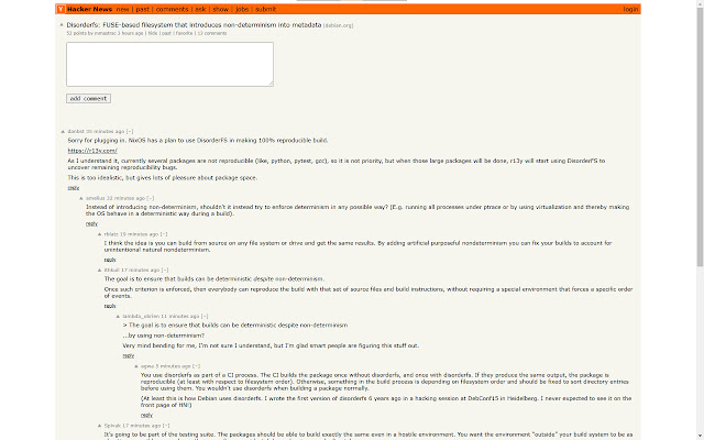 Readable Hacker News Comments from Chrome web store to be run with OffiDocs Chromium online Readable Hacker News Comments from Chrome web store to be run with OffiDocs Chromium online