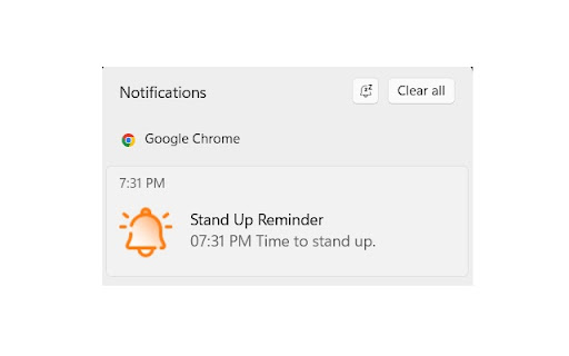 Recurring Stand Alert from Chrome web store to be run with OffiDocs Chromium online Recurring Stand Alert from Chrome web store to be run with OffiDocs Chromium online
