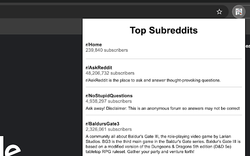 Reddit Top Subreddits from Chrome web store to be run with OffiDocs Chromium online Reddit Top Subreddits from Chrome web store to be run with OffiDocs Chromium online