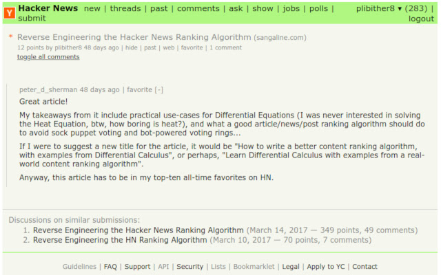 Refined Hacker News from Chrome web store to be run with OffiDocs Chromium online Refined Hacker News from Chrome web store to be run with OffiDocs Chromium online