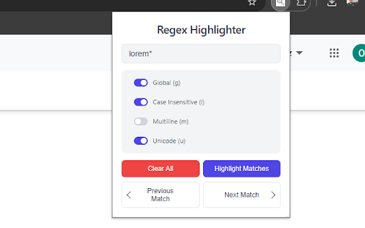Regex Highlighter from Chrome web store to be run with OffiDocs Chromium online Regex Highlighter from Chrome web store to be run with OffiDocs Chromium online