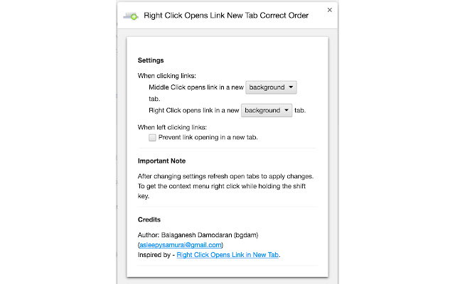Right Click Opens Link New Tab Correct Order from Chrome web store to be run with OffiDocs Chromium online Right Click Opens Link New Tab Correct Order from Chrome web store to be run with OffiDocs Chromium online