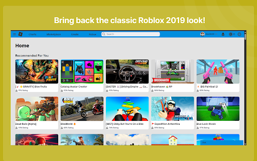 Roblox 2019 UI from Chrome web store to be run with OffiDocs Chromium online Roblox 2019 UI from Chrome web store to be run with OffiDocs Chromium online