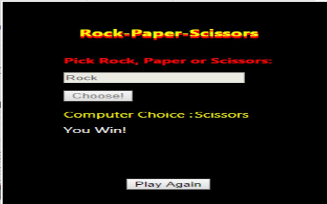 Rock Paper Scissors from Chrome web store to be run with OffiDocs Chromium online Rock Paper Scissors from Chrome web store to be run with OffiDocs Chromium online