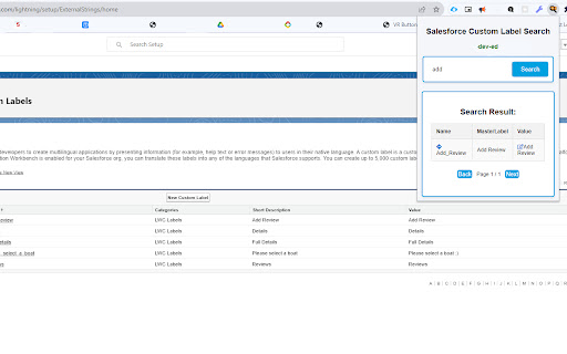 Salesforce Label Finder from Chrome web store to be run with OffiDocs Chromium online Salesforce Label Finder from Chrome web store to be run with OffiDocs Chromium online