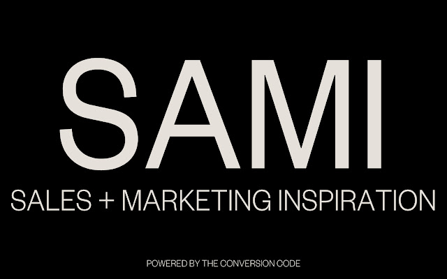 SAMI Sales and Marketing Inspiration from Chrome web store to be run with OffiDocs Chromium online SAMI Sales and Marketing Inspiration from Chrome web store to be run with OffiDocs Chromium online