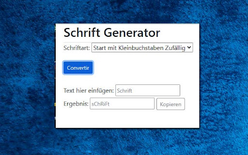 Schrift Generator from Chrome web store to be run with OffiDocs Chromium online Schrift Generator from Chrome web store to be run with OffiDocs Chromium online