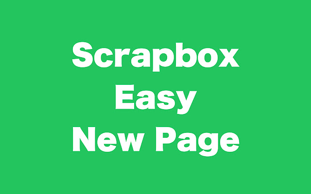 scrapbox easy new page from Chrome web store to be run with OffiDocs Chromium online scrapbox easy new page from Chrome web store to be run with OffiDocs Chromium online