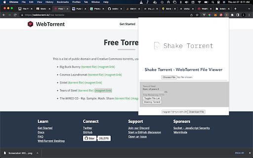 Shake Torrent from Chrome web store to be run with OffiDocs Chromium online Shake Torrent from Chrome web store to be run with OffiDocs Chromium online