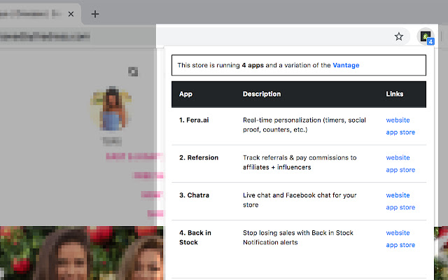 Shopify App Detector by Fera.ai from Chrome web store to be run with OffiDocs Chromium online Shopify App Detector by Fera.ai from Chrome web store to be run with OffiDocs Chromium online