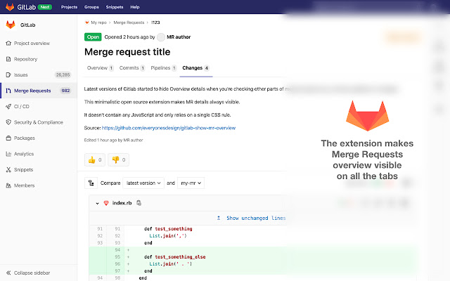 Show MR overview in Gitlab from Chrome web store to be run with OffiDocs Chromium online Show MR overview in Gitlab from Chrome web store to be run with OffiDocs Chromium online