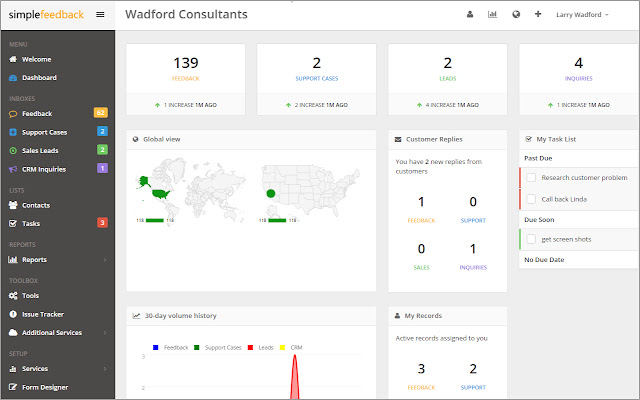 SimpleFeedback CRM Services from Chrome web store to be run with OffiDocs Chromium online SimpleFeedback CRM Services from Chrome web store to be run with OffiDocs Chromium online