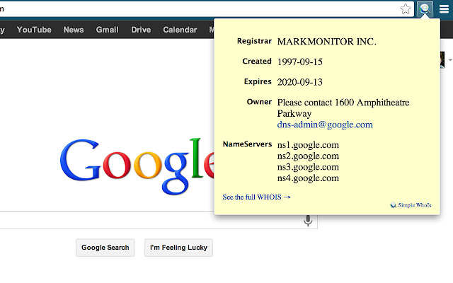 Simple WhoIs from Chrome web store to be run with OffiDocs Chromium online Simple WhoIs from Chrome web store to be run with OffiDocs Chromium online
