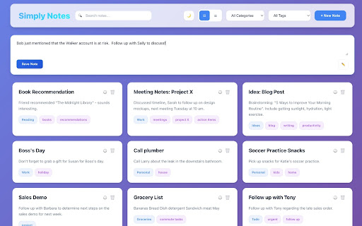 Simply Notes from Chrome web store to be run with OffiDocs Chromium online Simply Notes from Chrome web store to be run with OffiDocs Chromium online
