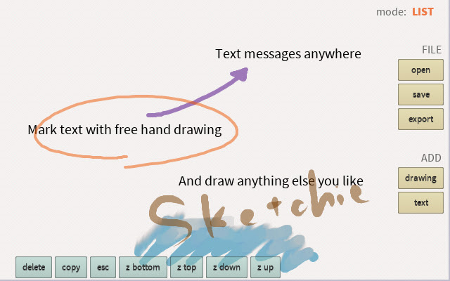 Sketchie from Chrome web store to be run with OffiDocs Chromium online Sketchie from Chrome web store to be run with OffiDocs Chromium online