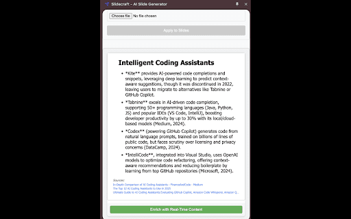 Slidecraft AI Slide Generator from Chrome web store to be run with OffiDocs Chromium online Slidecraft AI Slide Generator from Chrome web store to be run with OffiDocs Chromium online
