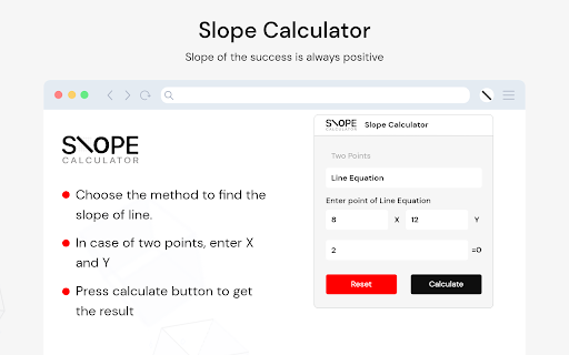 Slope Calculator from Chrome web store to be run with OffiDocs Chromium online Slope Calculator from Chrome web store to be run with OffiDocs Chromium online