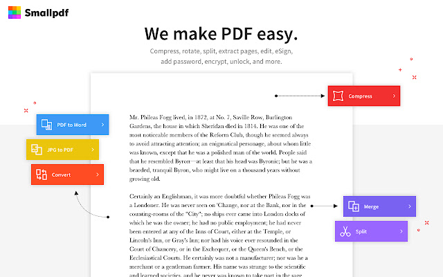 Smallpdf Edit, Compress and Convert PDF from Chrome web store to be run with OffiDocs Chromium online Smallpdf Edit, Compress and Convert PDF from Chrome web store to be run with OffiDocs Chromium online
