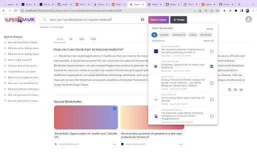 Smart Bookmarks: chat with your bookmarks from Chrome web store to be run with OffiDocs Chromium online Smart Bookmarks: chat with your bookmarks from Chrome web store to be run with OffiDocs Chromium online