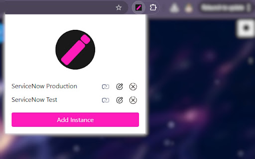 SN Instance Switcher from Chrome web store to be run with OffiDocs Chromium online SN Instance Switcher from Chrome web store to be run with OffiDocs Chromium online