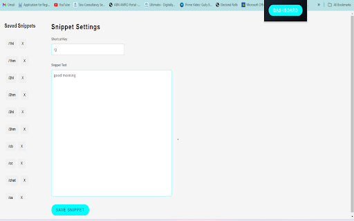 Snippet Manager from Chrome web store to be run with OffiDocs Chromium online Snippet Manager from Chrome web store to be run with OffiDocs Chromium online