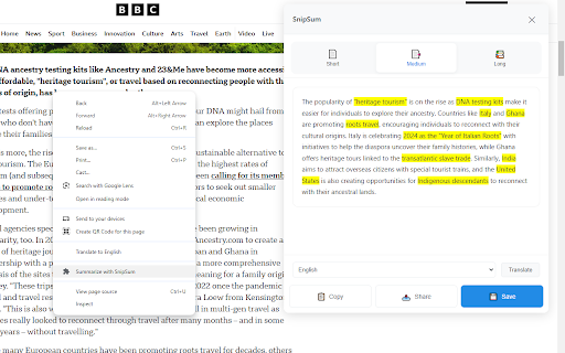 SnipSum: Simplify Your Reading, Instantly from Chrome web store to be run with OffiDocs Chromium online SnipSum: Simplify Your Reading, Instantly from Chrome web store to be run with OffiDocs Chromium online