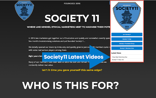 Society11 Internet Marketing Group from Chrome web store to be run with OffiDocs Chromium online Society11 Internet Marketing Group from Chrome web store to be run with OffiDocs Chromium online