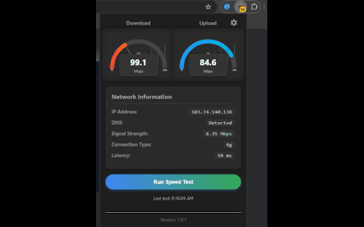 Speed Tester from Chrome web store to be run with OffiDocs Chromium online Speed Tester from Chrome web store to be run with OffiDocs Chromium online