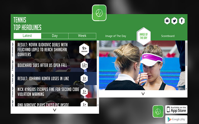Sportfusion Tennis News from Chrome web store to be run with OffiDocs Chromium online Sportfusion Tennis News from Chrome web store to be run with OffiDocs Chromium online