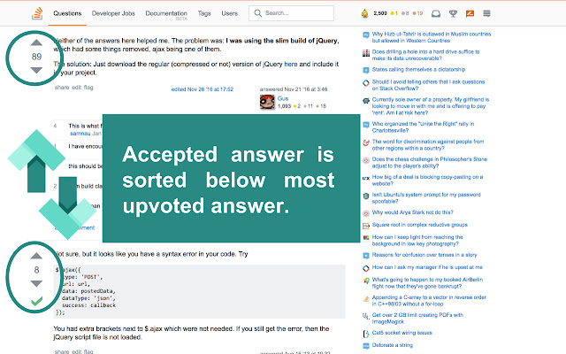 StackOverflow Order Answers by Votes from Chrome web store to be run with OffiDocs Chromium online StackOverflow Order Answers by Votes from Chrome web store to be run with OffiDocs Chromium online
