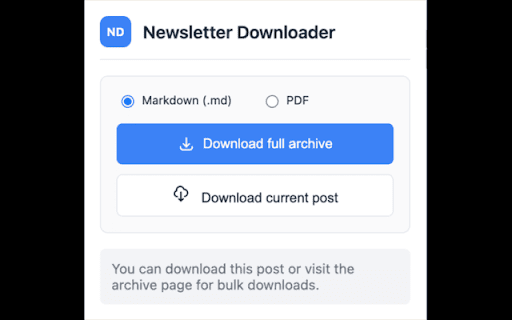 Substack Archive Downloader from Chrome web store to be run with OffiDocs Chromium online Substack Archive Downloader from Chrome web store to be run with OffiDocs Chromium online