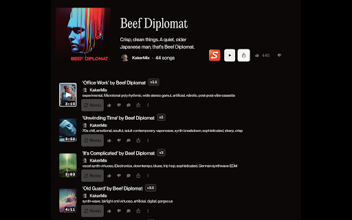 Suno Shuffle from Chrome web store to be run with OffiDocs Chromium online Suno Shuffle from Chrome web store to be run with OffiDocs Chromium online