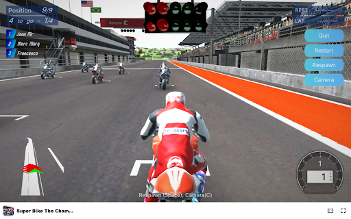 Super Bike The Champion Game Race to become the ultimate champion! from Chrome web store to be run with OffiDocs Chromium online Super Bike The Champion Game Race to become the ultimate champion! from Chrome web store to be run with OffiDocs Chromium online