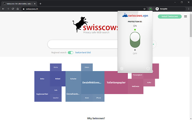 Swisscows.VPN from Chrome web store to be run with OffiDocs Chromium online Swisscows.VPN from Chrome web store to be run with OffiDocs Chromium online