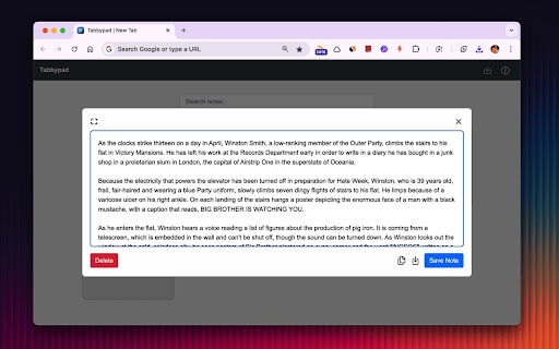 Tabbypad from Chrome web store to be run with OffiDocs Chromium online Tabbypad from Chrome web store to be run with OffiDocs Chromium online